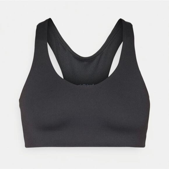 Girlfriend Collective FLOAT V-Neck Racerback Sports Bra Midnight Black Large NWT - Picture 3 of 13